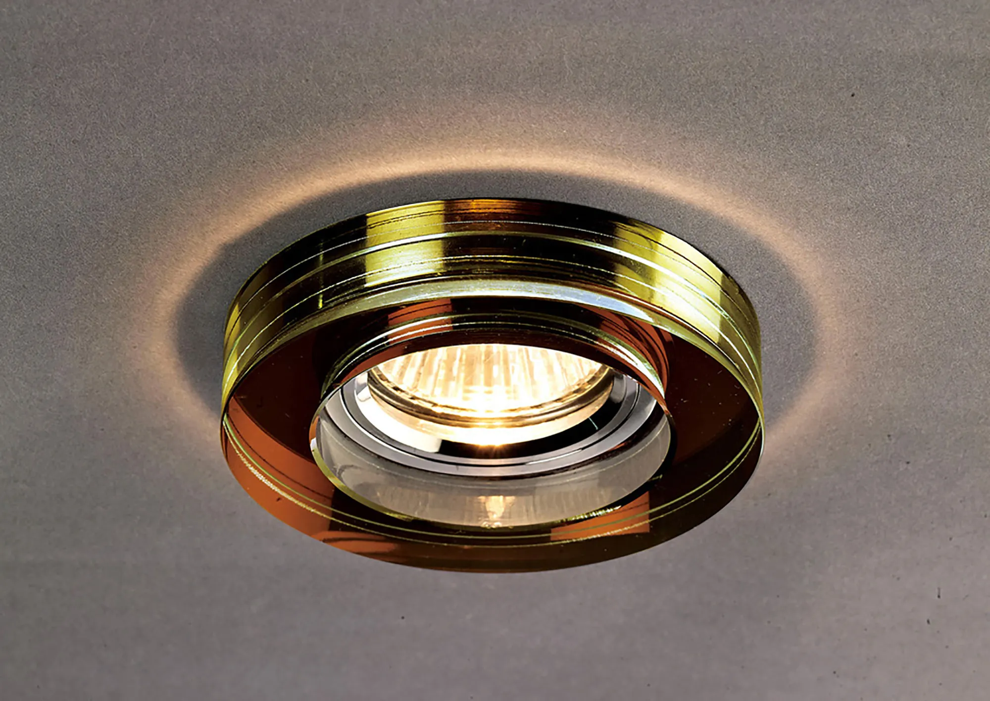 IL30821BZ  Crystal Downlight Deep Round Rim Only Bronze